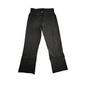 Lululemon Athletica Size 2 Capri Cropped Leggings Black Women's Split Hem #J13-3